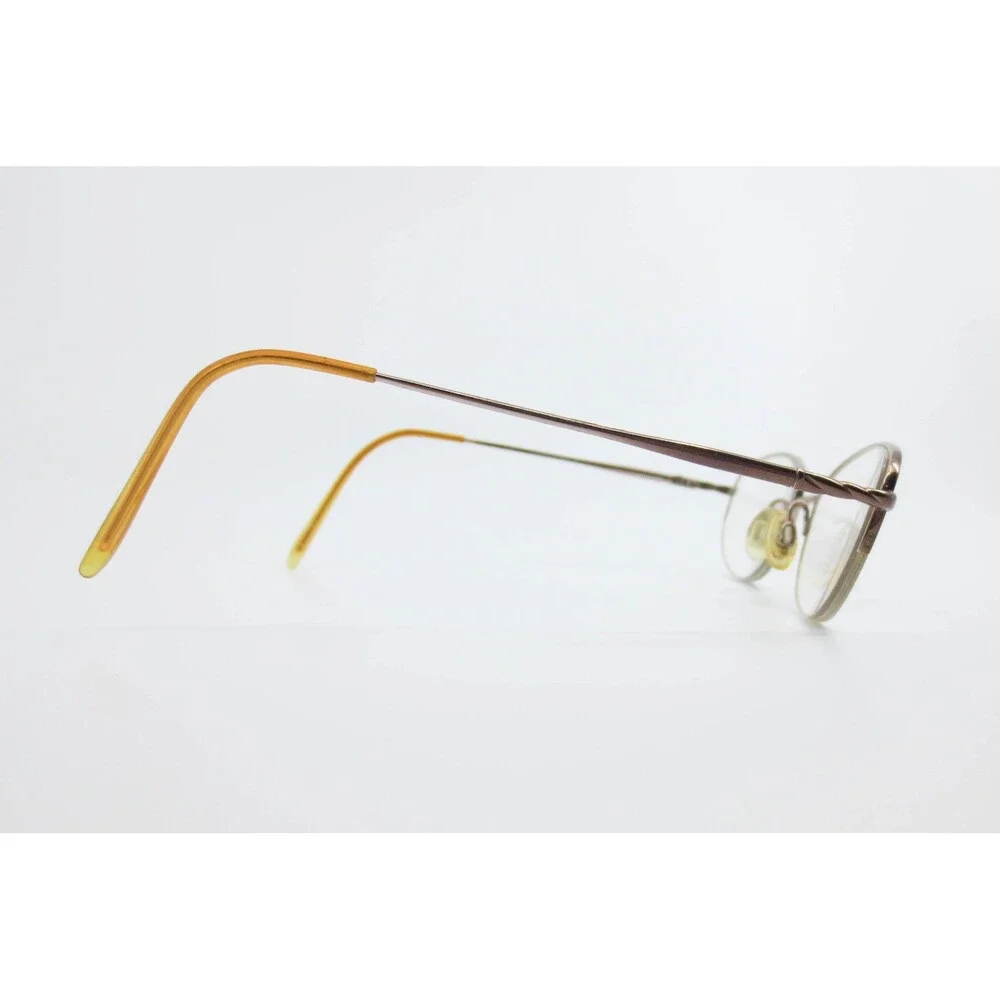 Charmant CH10803 Pure Titanium Eyeglasses Bronze Oval Semi Rimless Frames
